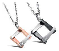 Comprar Collares Parejas De Acero Inoxidable, Aniversario Modelo Lb