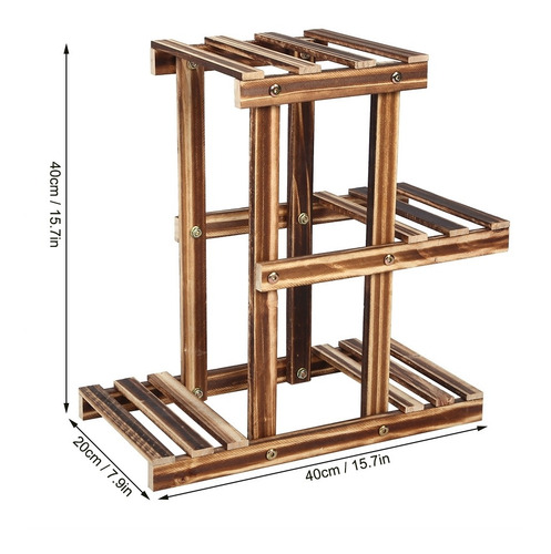 Imagen 4 de 10 de Soporte Para Plantas De Madera De Varios Niveles, Soporte Pa
