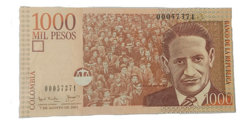 Billete 1000 Pesos Gaitan, Estado Unc, Primera Fecha