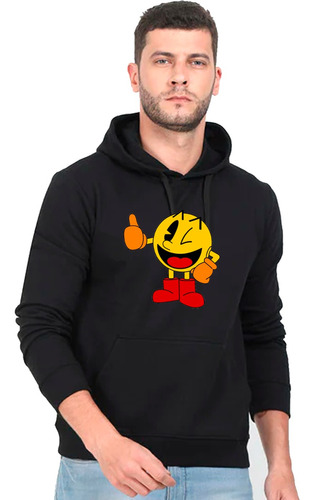 Polerón Canguro Unisex Baby Pacman Videojuego 