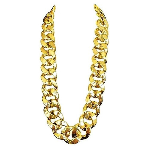 Cadena Larga De Oro Tiantian Para Hombres, Collar Grueso De 