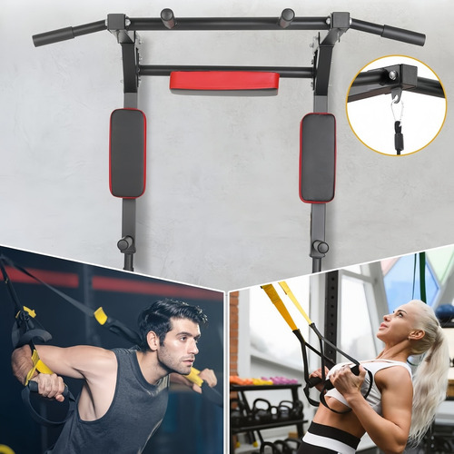 Barra Dominadas Ejercicios Multifuncional Pared Gym 8en1