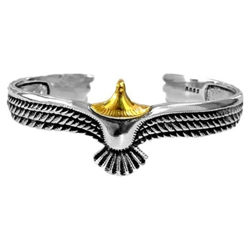 Hombres 925 Pulsera De Águila Plata Brazalete De Pareja Punk