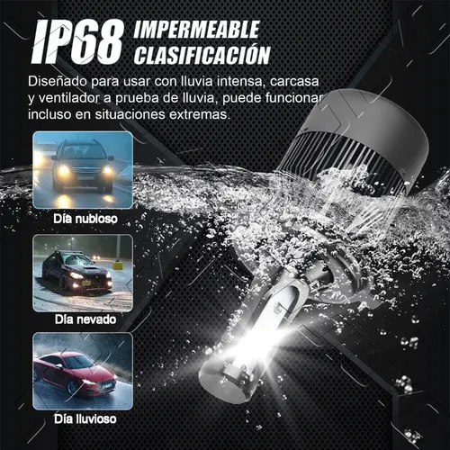 St Para Kit Faros Luz Led H4 14000lm For Ford Haz
