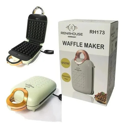 Wafflera Mini Sandwichera Renahouse 2 En 1 Importada Rh173