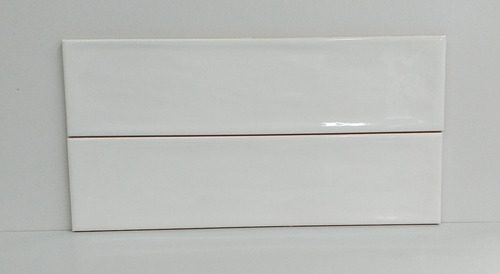 Imagen 3 de 8 de Ceramica Azulejo Flow Blanco White Brillante 7,7x30,5 Roca