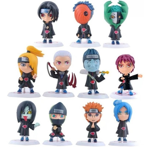 11 Figuras Naruto Akatsuki Itachi Pain Obito Anime