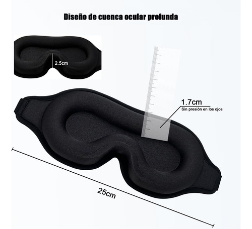 2 Antifaz 3d Dormir Respirable Adjustable Ojos Máscar Gafas