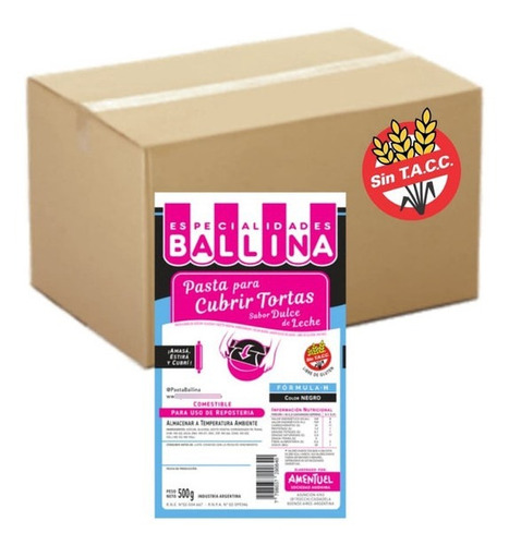 Pasta Ballina Formula H Color Negra 20x500g - Cotillón Waf