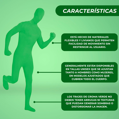 Traje Verde Cuerpo Completo Fotografía Video Chroma 170 Cm