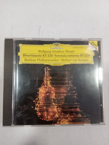 Cd - Mozart Divertimento Kv334 Serenata Kv 239 Karajan