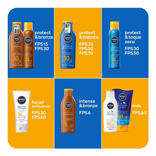 Protetor Solar Nivea Sun Protect & Bronze Fps 30 Com 200ml