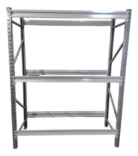 Rack De Carga Metálico 200x200x60cm 300kg 3 Niveles #2 Gris