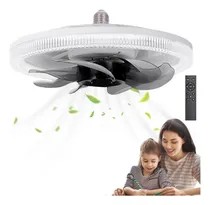 Comprar Ventiladores Silencioso Techo Moderno Con Luz Led Regulable Y Control Remoto, Lampara Foco Ventilador Techo Silencioso 3 Velocidades 6 aspas, Ahorro Energético - Ideal Para Hogar U Oficina
