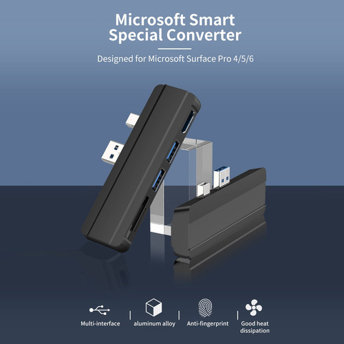 . Adaptador Universal Usb Hub Usb 3.0 Para Surface Pro 3 5