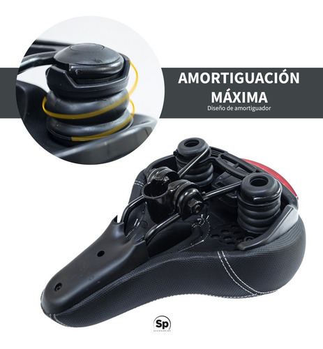 Imagen 7 de 10 de Asiento Universal Bicicleta Unisex Anti Prostático Con Luz