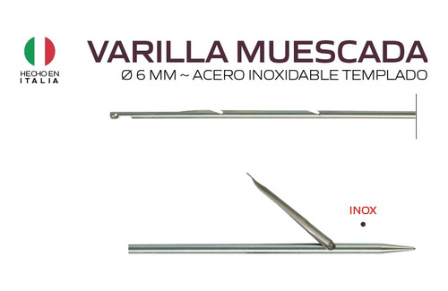 Varilla Inox Para Arpon Marca Cressi Modelo Cherokee 100