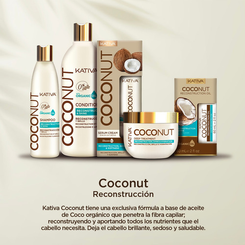 Imagen 2 de 2 de Acondicionador Kativa Coconut - Frasco 500ml