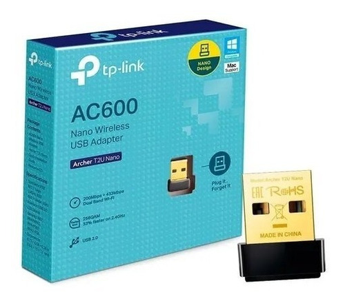 Adaptador Archer T2u Nano Usb Wi-fi Wireless Ac600 Tp-link