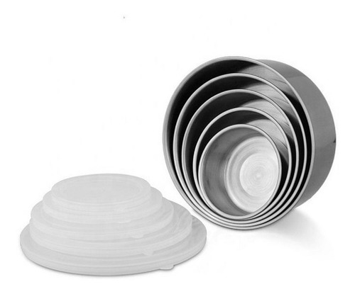 Imagen 3 de 7 de 5 Tapers De Acero Inoxidable Bowl Recipiente Metálico Vianda
