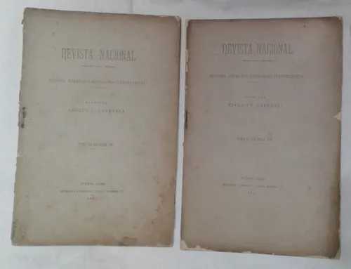 2 Revista Nacional Dicc. Argentinismos Benigno Martinez 1887 (Usado)