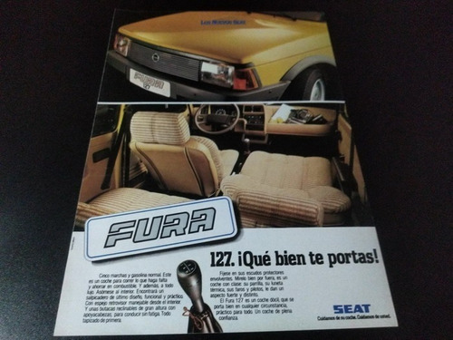 (pa598) Publicidad Clipping Seat 127 Fura * 1981
