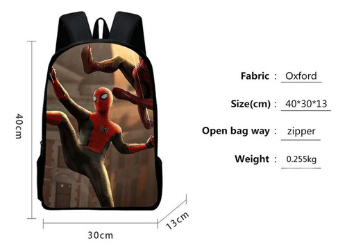 F Juego De Mochila Escolar Spiderman De 3 Piezas For Niños