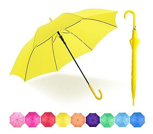 Rumbrella Yellow Uv Stick Umbrella Auto Open Upf 50+ Con Ma