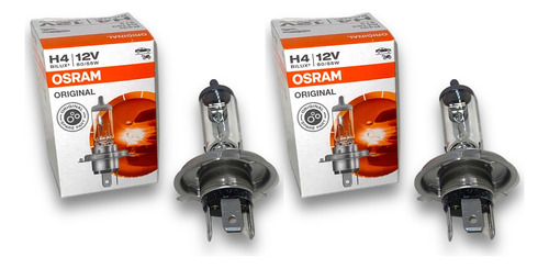 Pack X 2 Lamparas H4 Osram 12v 60/55w Halogenas Alemania