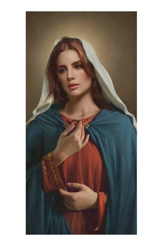 Poster Papel Fotografico Montaje Lana Del Rey Virgen 40x80