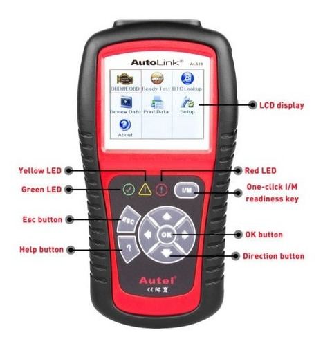 Imagen 2 de 6 de Autel Autolink Al519 Obd2 Escáner Coche Motor Falla Lector D