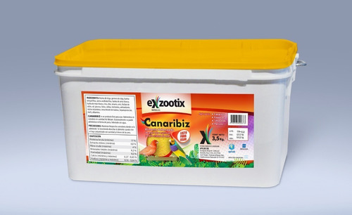 Alimento Balanceado Aves Canaribiz Exzootix 3500gr