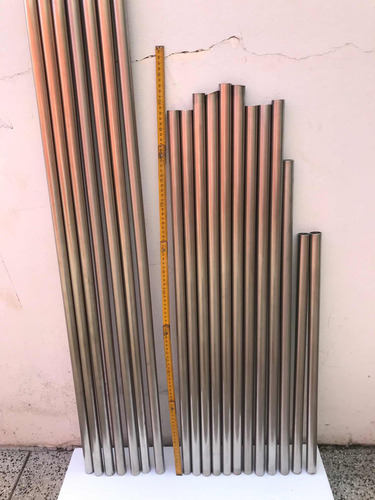 Caño Metal Redondo / 25 Diam. X 2mm. Lote 19 Dif / Med. (Usado)