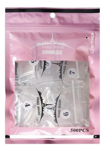 Tips Para Soft Gel Y Press On Nail 500 Unidades Paris Night