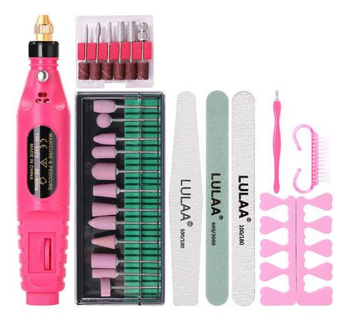Rectificadora De Uñas Portátil, Set De Pulido Eléctrico Mini