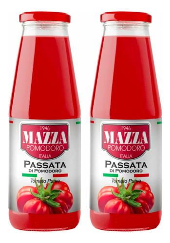 Passata Di Pomodoro Pure De Tomates Mazza  680 Gr. Pack X2