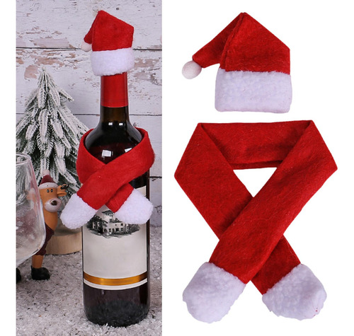 Juego De Fundas Para Botellas De Vino Navideñas Para