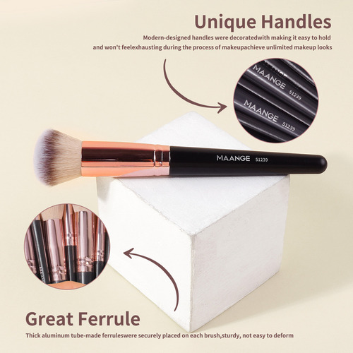 18 Set De Brochas Para Maquillaje Profesional +estuche +caja Color Negro y Oro Rosa