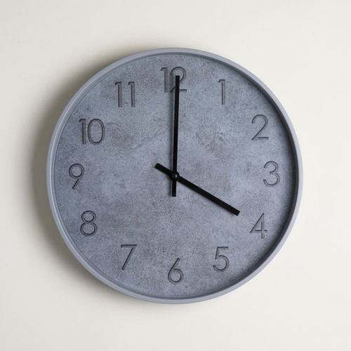 Reloj De Pared Moderno Minimalista Grande 30cm Midtown Gray