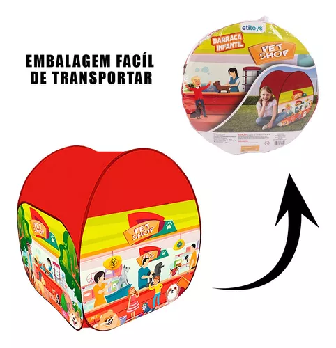 Barraca Cabana Toca Infantil Menino Etitoys