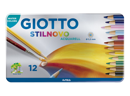 Lápiz Acuarelable Giotto Stilnovo - Lata De 12 Colores