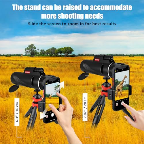 Telescopio Monocular 12 X 50 Con Adaptador Trípode Negro