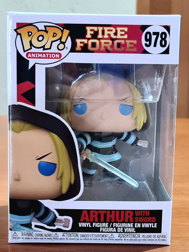 Funko Pop Arthur With Sword 978 Fire Force. (Usado)