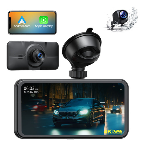 Autoestéreo 6.26in 4k Gps Con Dashcam Y Inalámbrico Carplay