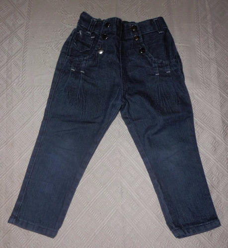 Jeans Cintura Elastizada- Bordado Y Tachas- Niña 2-3 Años
