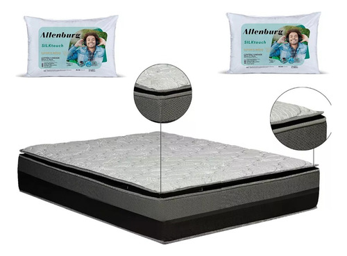 Colchón 2 Plazas Ortopédico Espuma Pillow Top Cama