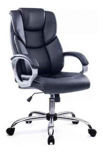 Silla Presidencial Stanford Bipiel Acolchada Oficina Negra