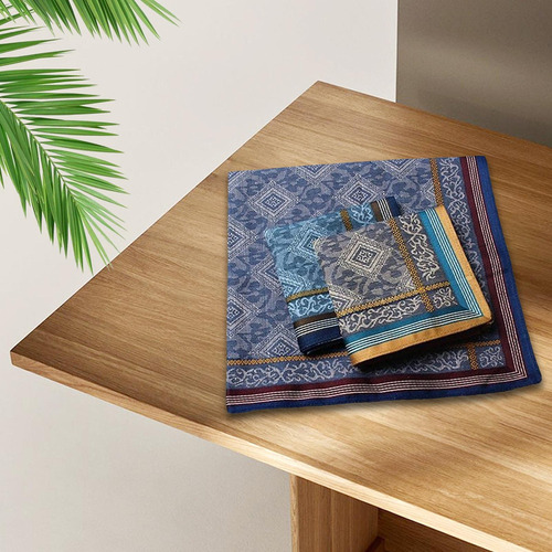 3x Pañuelos De Algodón Para Hombre Pañuelos Jacquard