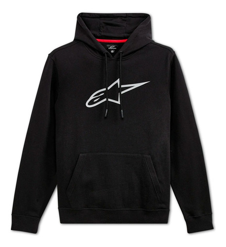 Buzo Negro Con Capucha Alpinestars Ageless V2 Hoodie Moto