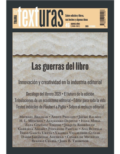 Texturas 46: Las Guerras Del Libro, De Es, Vários. Trama Editorial, Tapa Blanda En Español, 2021